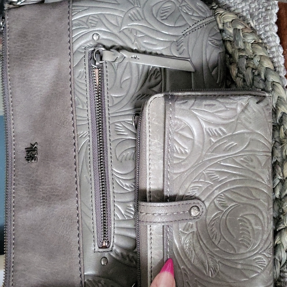 Crossbody purse and matching wallet